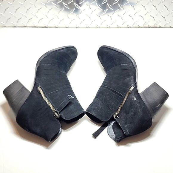 PAUL GREEN MALIBU SLICED ZIP ANKLE BOOTIES BLACK NUBUCK NWOB SIZE 8.5 - Picture 12 of 16